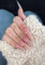 Faux Ongles Long MouyouGlow,Stiletto Nude Rose Natural Glossy Press on Nails avec Colle à Ongles,Naturel Pink Unicolore Fake Nails