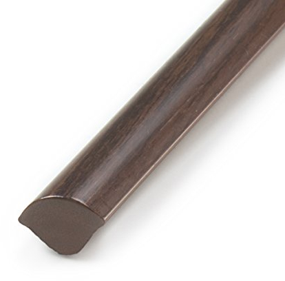 10m DQ-PP PVC VIERTELSTAB | Nussbaum | 13mm x 13mm | 4 x 2,5m | Kunstoff Winkelprofil