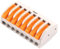 Verbindungsklemme Set mit Hebel,5pcs Nussanschlussblock Kompakter elektrischer Kabelstecker 2/3/4/5/8 Loch Wiederverwendbarer Flammschutzmittel -PC -Drahtanschluss (8 Hole)