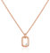 Philip Jones Rose Gold Plated Paperclip Necklace Created with Zircondia® Crystals