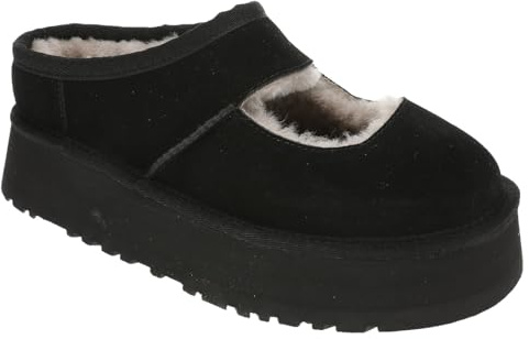 UGG Bea Mary Jane womens Slipper, Black, 4 UK