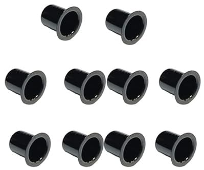 MUXSAM Kerzenhalter für Stabkerzen 10 Stück Metall Klein, Teelichter, Silber Kerzeneinsatz Tafelkerzen, für Baumkerzen,18 * 15mm Innendurchmesser11,8mm，Schwarz