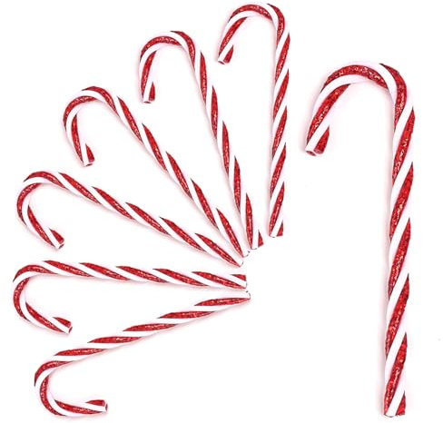 DAHI 32pcs Zuckerstangen für den Weihnachtsbaum Zuckerstangen zum hängen Weihnachten Anhänger