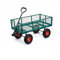 Chiidou Large 1100lbs Garden Trolley Cart, Heavy Duty Steel Wagon with Removable Folding Sides, Utility Mesh Cart Wheelbarrow with 10-inch Pneumatic Tires for Outdoor, Farm, Yard