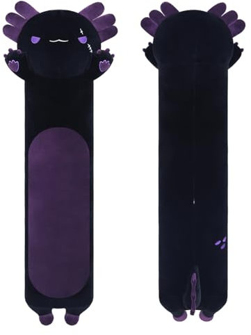 Sausudols Lang Axolotl Plüschtier 90 cm Kawaii Plüschtier Axolotl Kuscheltier Spielzeug Geschenk für Familie, Freunde und Kinder Violett