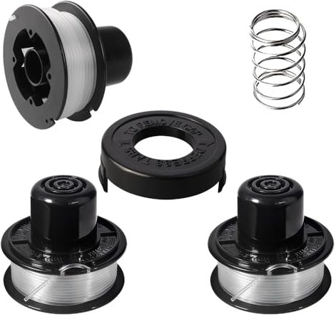 3+1+1 PCS Bobines de Fil Bobine,Bobine Filetée de Rechange pour Tondeuse à Gazon,Compatible avec Black + DEC tondeuse gl250, gl310, gl360