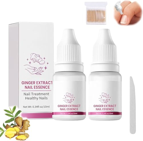 FungiGone Nail treatment, Fungigone Nail Fungus Removal,Fungigone Ginger Nail Essence,Nail Repair Growth Treatment Nail Softener for Thick Toenails Toe and Finger Nail Solution (2 Pcs)