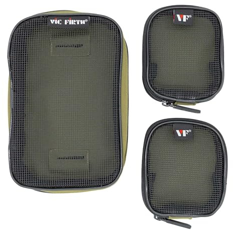Vic Firth – Set 3 Accessory Pouch - Kit portaoggetti di 3 astucci per accessori batteria - Compatibile con Stick Bag e Tech Pack