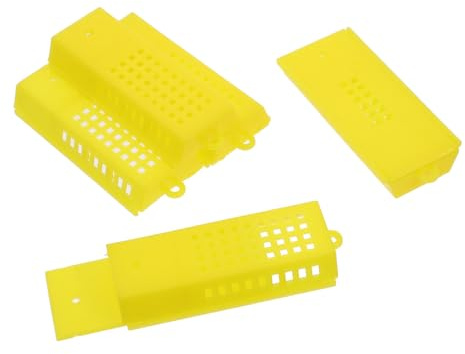 IWOWHERO 5 Stück Teiliges Gelbes Kunststoff bienenköniginnen käfig Vielseitiges Imkerwerkzeug für Zucht Transport und Versand Leicht Robust und Benutzerfreundlich für Outdoor imker