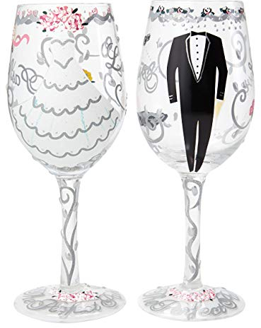 Lolita, 2 copas con dibujos de boda, Enesco