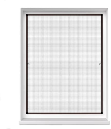 jarolift Profi Line Zanzariera per Finestra, con Telaio in Alluminio Accorciabile, 70 cm x 150 cm (Larghezza x Altezza), Colore Telaio Marrone