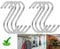 10x New Chrome S Hooks for Butcher Kitchen Rack, PAN Hanger, Hanging Rail (78mm Ball Ends)