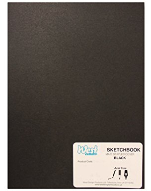 RS261155 Skizzenbuch, A3, mattschwarz, 140 g