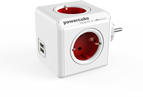 Allocacoc DEORPC PowerCube Bloc mural, rouge, 1202RD/DEOUPC