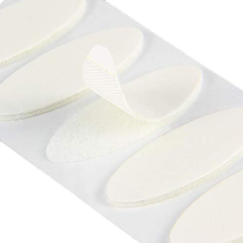 KLETTPUNKTE SELBSTKLEBEND | Klett zum Kleben, oval/Weiß 100 Stück