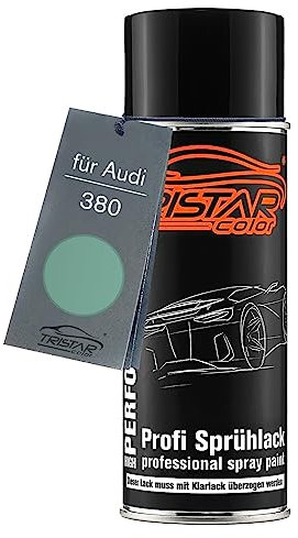 TRISTARcolor Autolack Spraydose für Audi 380 Türkis Basislack Sprühdose 400ml