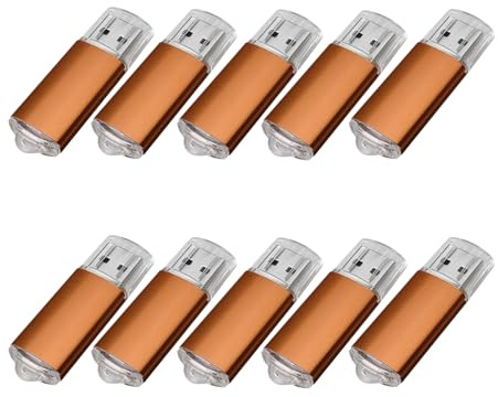 Fenglangrong 10 Pack Flash Drive 8GB USB Sticks, USB 2.0 Thumb Drives Bulk Flash Drive Pack 8GB Pendrive USB Memory Stick Zip Drive USB Sticks 10 Pack Orange