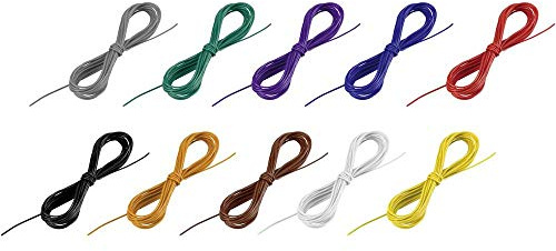 TRU Components 1572573 Litze LiFY 1 x 0.05mm² Schwarz, Weiß, Blau, Braun, Rot, Gelb, Grün, Grau, Orange, Lila 50m