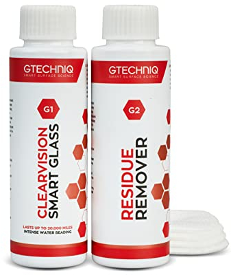 Gtechniq G1 Smart Glass Water Repellent Spray, Rain Repellent Car Windscreen Cleaner Repels Water off Glass up to 20,000 miles, 100ml