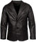 Infinity Leather Herren Klassisch Zugeschnitten 2 Taste Schwarz Blazer Weich 100% Lamm Lederjacke XL