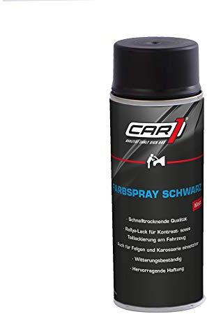 CAR1 Farbspray Lackspray Lack Lackierung Aufbereitung matt schwarz 400 ml