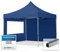 Tente Pliante 3x3 m - 2 côtés Aluminium Barnum Chapiteau Pliant Tonnelle Stand Paddock Réception Abri PES300 Bleu