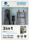 Pack Chargeur pour WIKO Y81 Smartphone Android Micro USB (Cable Chargeur + Prise Secteur + Double Allume Cigar (Noir)