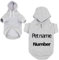 KRD Personalisierte Hundekleidung, Hundemantel Für Kleine Hunde, Wintermantel, Hoodie, Grau, M