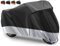 Funda para Moto Impermeable 210D Tela Oxford - Cubierta Protectora al Aire Libre Contra Lluvia - 265X105X125cm (Plata)