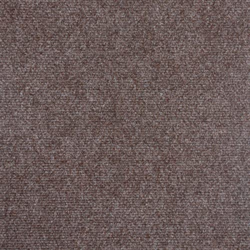 Teppichfliesen 50x50 Selbstliegende Nadelfilz Teppich Fliesen ideal für Büro und Gewerbe Schatex Teppichbodenfliesen in Braun aus Nadelvlies | 1m² = 4 Fliesen