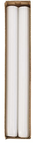 Rillenstabkerzen 230x22 mm Stabkerzen Tafelkerzen Kerzen perfekt für die Tischdeko - Kerzenlicht - Kerzenschein (weiss, 2)