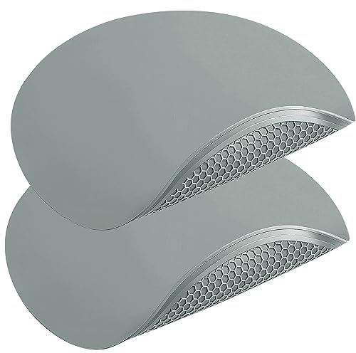 12 Inch Multi-Purpose Silicone Mat, As Drying Mat, Microwave Mat, Trivet, Pot Holder, Placemat, Utensils Rest, Pad for Hot Pans Plates Dishes Kitchen Countertop, Heat Resistant Mat, Light Gray 2 Pack