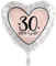 Folienballon 30 Ballon 30. Geburtstag Frauen Glückwunsch 'Alles Gute' Luftballon 30. Geburtstag Frau Rosa -Made in EU, Helium geeignet