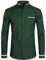 PARKLEES Mens Hipster Design Grandad Collar Oxford Shirt Slim Fit Long Sleeve Casual Button Down Dress Shirts with Pocket EU-PZ113 Dark Green Large