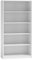 VBChome Standregal 80 x 182 x 30 cm Büroregal mit 5 Fächern Bücherregal Bücherschrank Holzwerkstoff Mehrzweckschrank für Flur Schlafzimmer Wohnzimmer Weiß Breite 80 cm