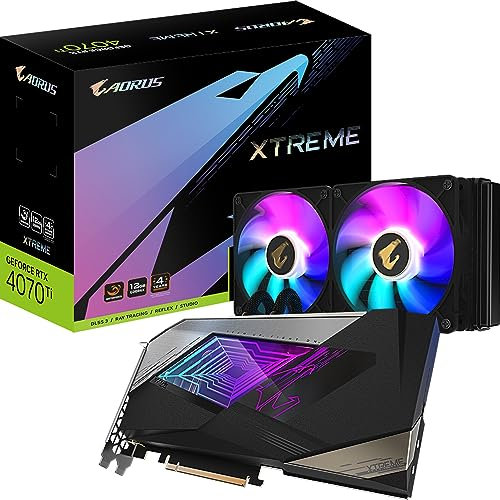 Gigabyte NVIDIA GeForce RTX 4070 Ti XTREME WATERFORCE Graphics Card - 12GB GDDR6X, 192-bit, PCI-E 4.0, 2700MHz Core Clock, 3x DP 1.4, 1x HDMI 2.1a, NVIDIA DLSS 3 - GV-N407TAORUSX W-12GD