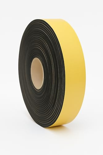 SMI-Zellkautschuk Dichtband ZKS20x20 aus EPDM Moosgummi – selbstklebendes Dichtungsprofil 20x20 mm, 5 m Rolle zur Abdichtung von Türen, Fenstern, Maschinen und Gehäusen (1 x 5 m)