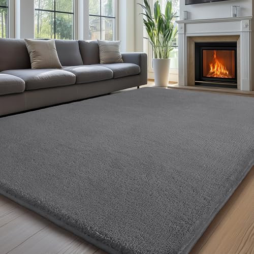 Sour Lemon Carpet Rugs Living Room Large 240x300, Area Rugs for Bedroom Washable Grey Rug Anti Slip Short Pile Soft Rug Fluffy Washable Carpets Extra Large Rugs For Living Room Kid's Room