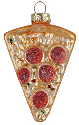 Salami Pizza Pizzeria Essen Weihnachtsbaumkugel Glas Christbaumschmuck Weihnacht