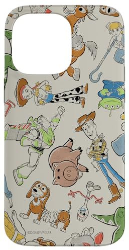 iPhone 14 Pro Max Disney and Pixar's Toy Story 4 Characters Retro Print Case