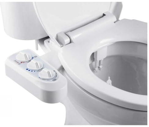 DaoGeSir Bidet Einsatz Für Toilette, Frischwassersprüher-Bidet Für Toilette Mit Nicht Elektrischer Doppeldüse Mechanisches Bidet Für Toilette Hintere/Weibliche Reinigung Bidet Aufsatz