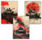 Samunshi® 3x Vintage Poster Panzer Artillerie Militär Army Tank Kunstdruck Set mit Vintage Illustrationen Bilder für Jugendzimmer Deko Plakat Geschenk DIN A3 29,7x42cm