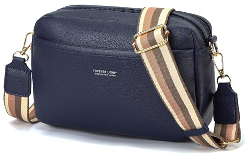 AIFILLE Pochette Téléphone Portable Bandoulière Bleu Marine, Petit Sac Bandoulière Femme avec 4 Compartiments et Sangle Réglable Sac Portefeuille Bandoulière Sac à Main Filles Femmes Bandoulières