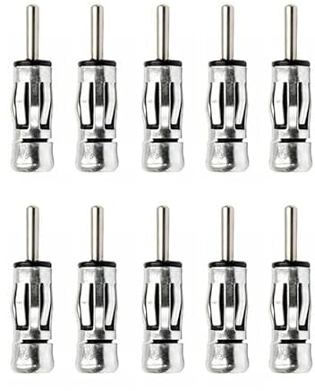 DISCORAMA® - 10X ADATTATORE ANTENNA AUTORADIO DA FEMMINA A MASCHIO, ADATTATORE CONNETTORE UNIVERSALE SENZA CAVO ANTENNA AAUTODIN MASCHIO A ISO