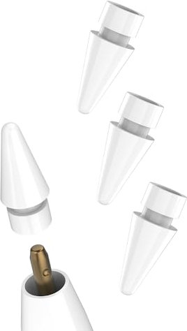 Embouts de rechange pour Apple Pencil (4 Pack) Compatible avec iPad 1st Génération Stylo Stylet Conseils Accessoires Kit de remplacement Tablette Touch Connecteur Port Generation Adaptateur