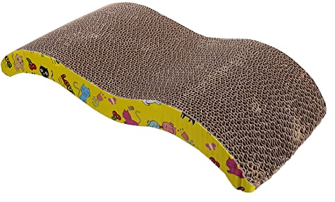 TOGEVAL Katzenkratzbrett Kratzspielzeug Aus Wellpappe Für Kätzchen Haustierspielzeug Mit Stabiler Oberfläche Für Krallenpflege Und Spiel