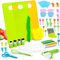 Anpole Wooden Kids Kitchen Knives Set - 43 Pcs Toddler Safe Cooking Toy with Plastic Knives, Crinkle Cutter & Cutting Board, Learning Toys for Ages 3+