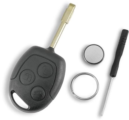 For Ford Fiesta Key Fob Ford Focus Key Fusion Mondeo Galaxy Transit Connect Transit Courier C-Max S-Max 3 Buttons Car Key Fob Case Battery CR2032