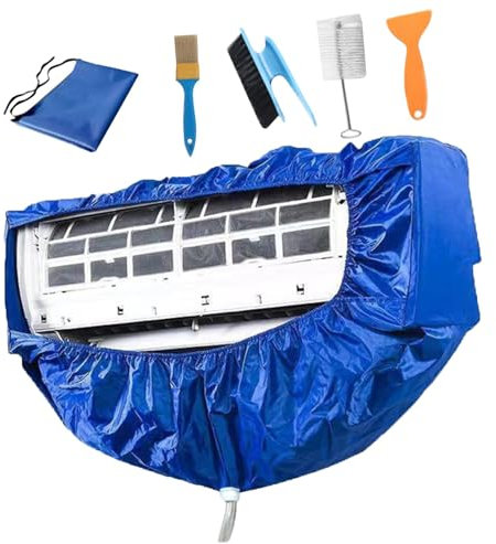 Bexdug Minisplit - Kit de limpieza de aire acondicionado Oxford grueso, impermeable, kit de limpieza de aire acondicionado, 6 protectores de limpieza para limpieza del hogar