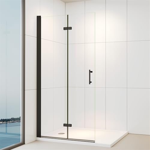 IMPTS Walk in Duschwand Dusche Falttür Duschkabine Faltbare Duschtür 120cm Scharniertür Duschabtrennung, Höhe 195cm